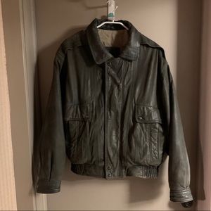 Mirage leather bomber jacket